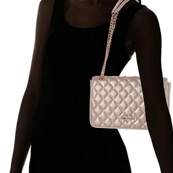 LOVE Moschino Borsa Quilted Bag Metallic Rose Gold - Brand New - Picture 4 of 9